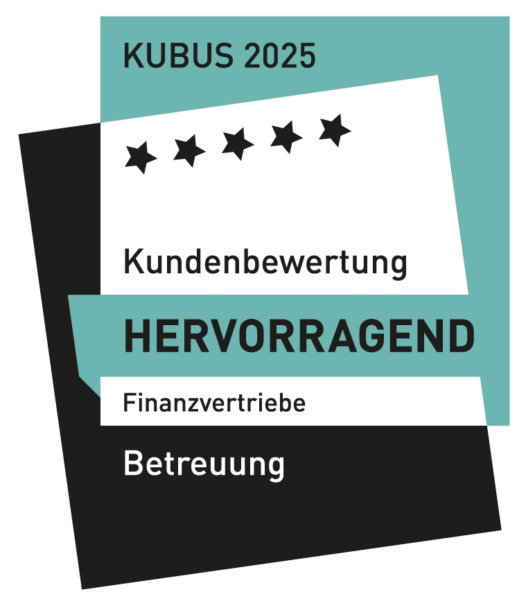 KUBUS 2025 Siegel Hervorragend für Finanzvertriebe Betreuung